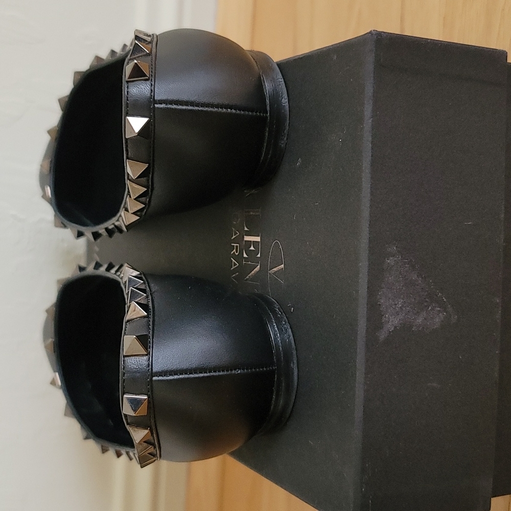 Valentino Noir Rockstud Flats 37.5 - Picture 6 of 8